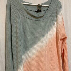 NWT Lane Bryant  long sleeve waffled top.